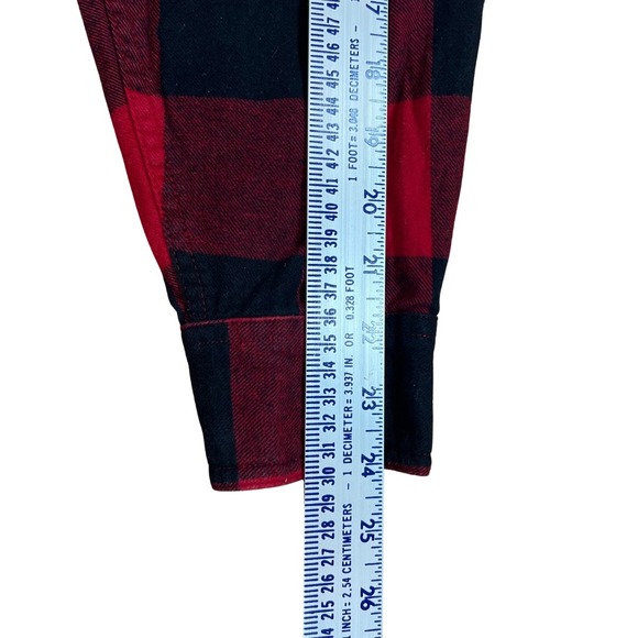 American Outdoorsman Buffalo Plaid Flannel Shirt XL Red Black Cotton - Picture 9 of 14